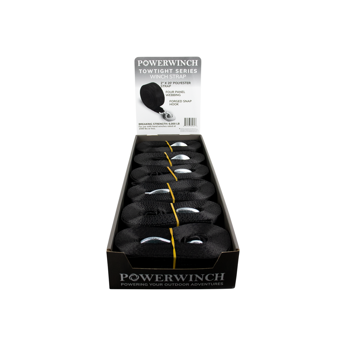 Powerwinch Winch Strp/Hk 2"X20' Clam Pack - 21260