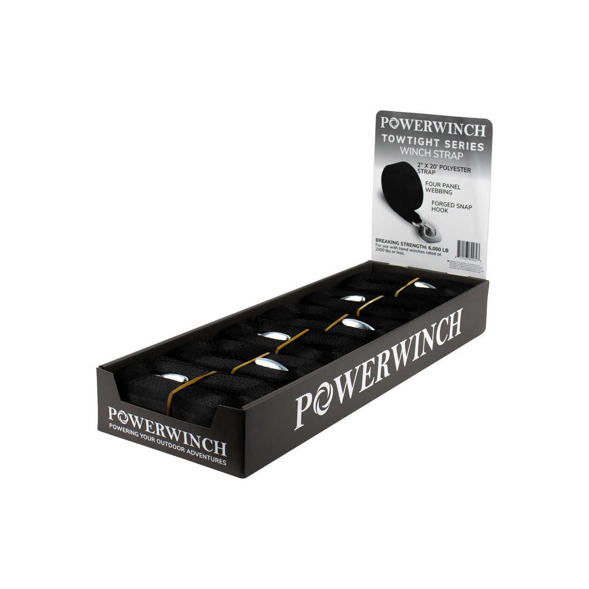 Powerwinch Winch Strp/Hk 2"X20' Clam Pack - 21260