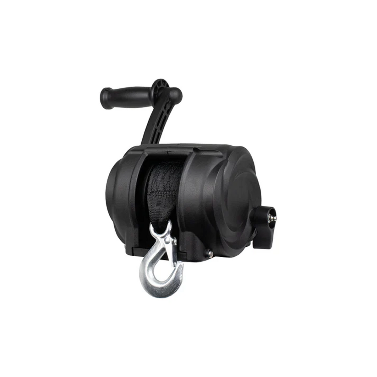 Powerwinch Premier Series Winch, 2000lb, 8" Crank Arm, Carbon Black - 21300-W-2000-8-B-R