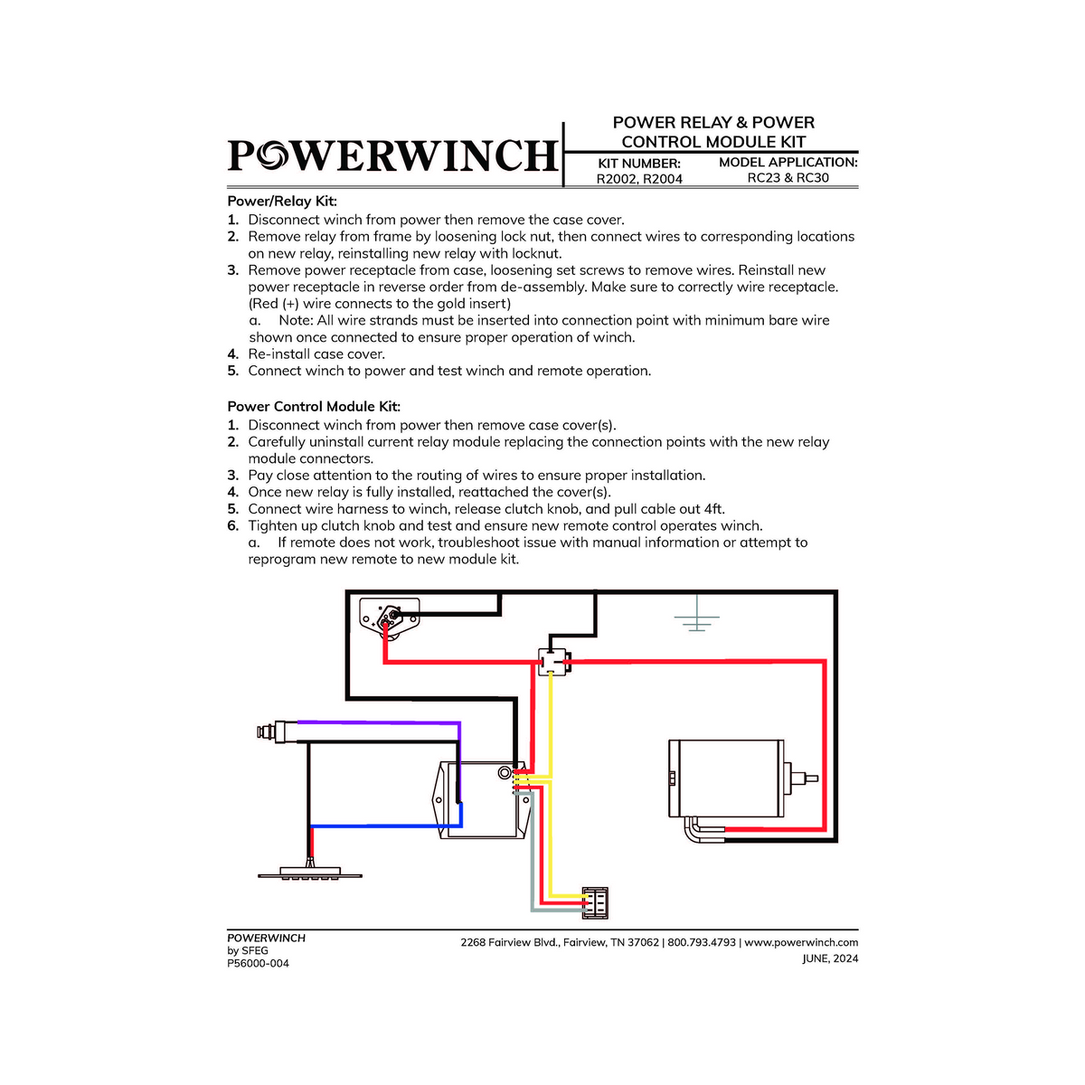 Powerwinch Power/Relay Kit - RC23, RC30 - R2002