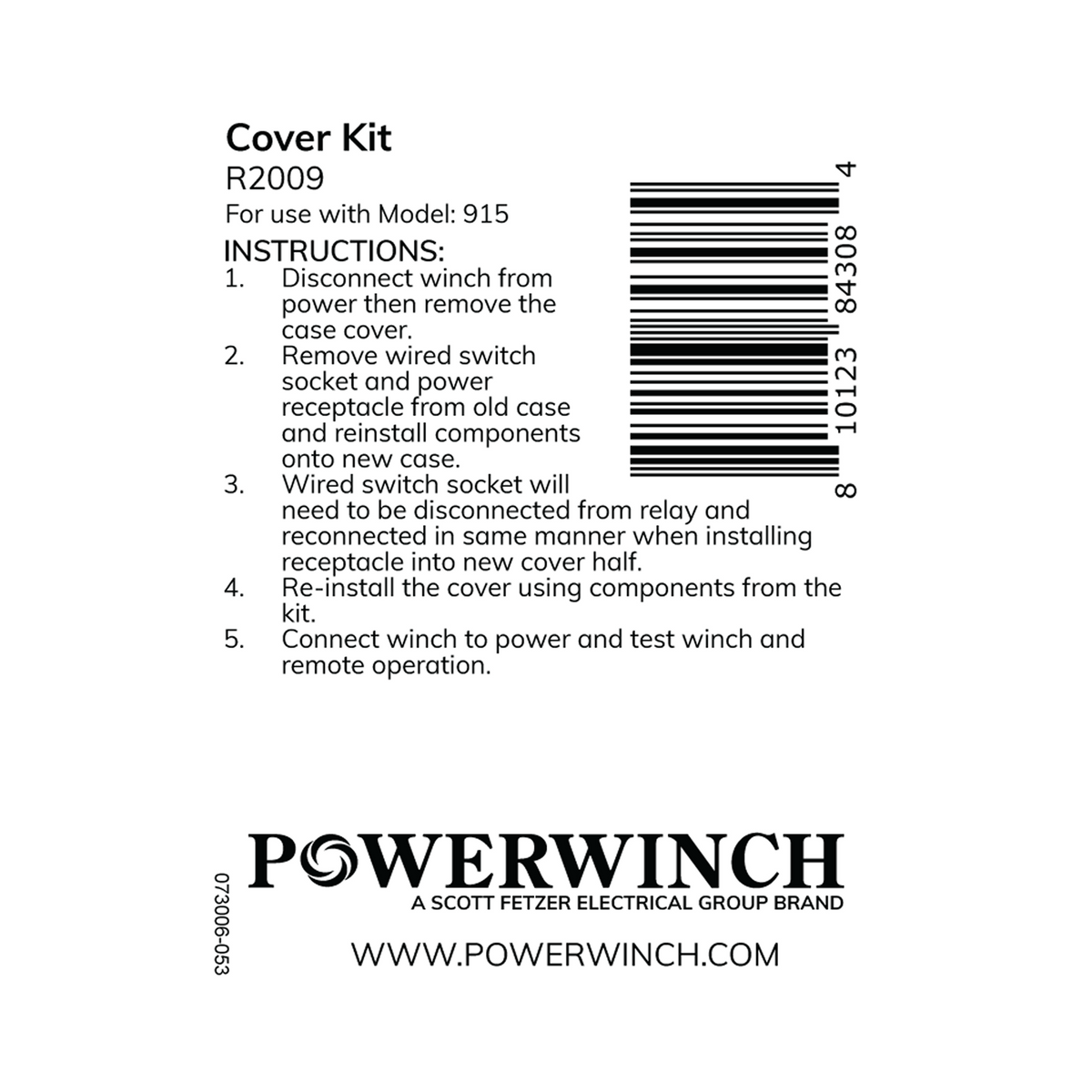 Powerwinch Cover Kit - 15 Series - 915 - R2009