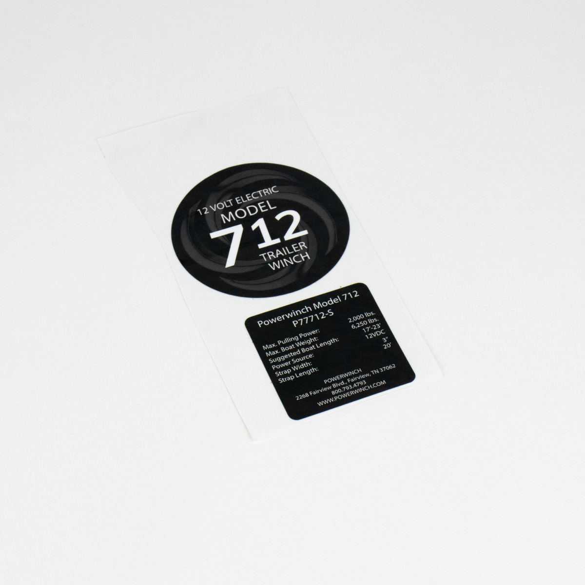 Powerwinch Strap Decals - 712 - R2015