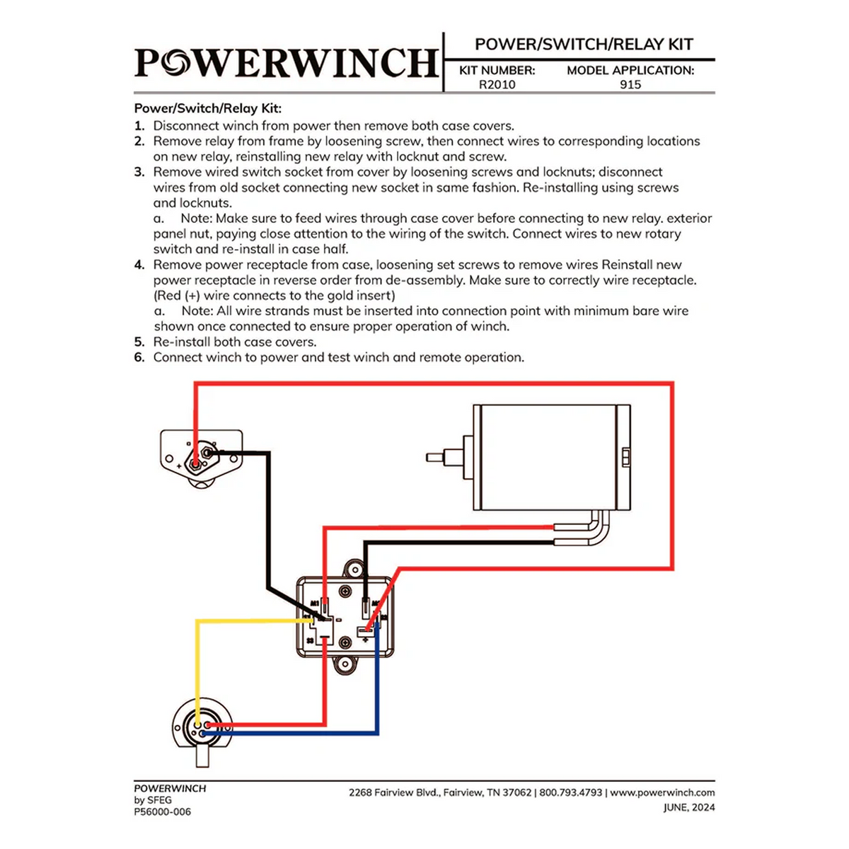 Powerwinch Power/Switch/Relay Kit - 915 - R2010