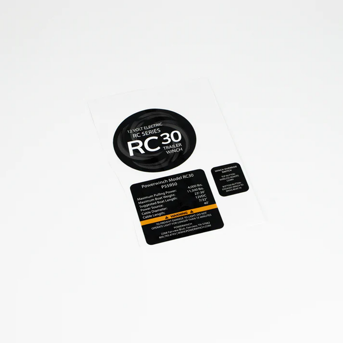 Powerwinch Cable/Rope Decals - RC30 - R2013