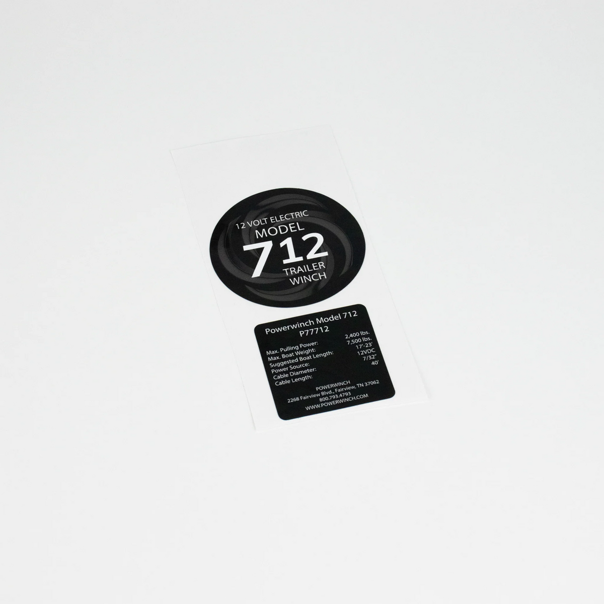 Powerwinch Cable/Rope Decals - 712 - R2014