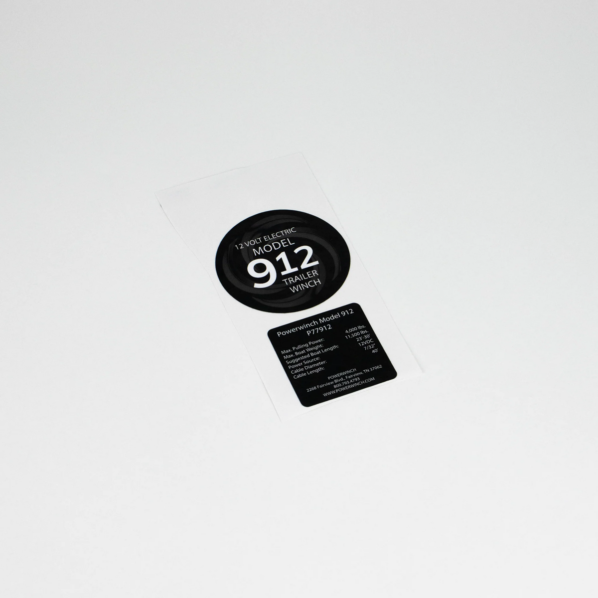 Powerwinch Cable/Rope Decals - 912 - R2016