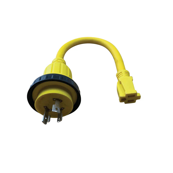 Powerwinch ShorePower Straight Adapter (30amp Male to 15amp Female) - Non Returnable Sales - 30115