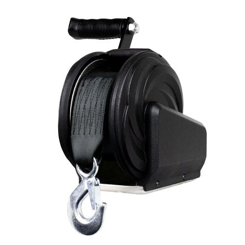 Powerwinch Select Series Winch, 1000lb, 6" Crank Arm, Carbon Black - 21400-W-1000-6-B-R